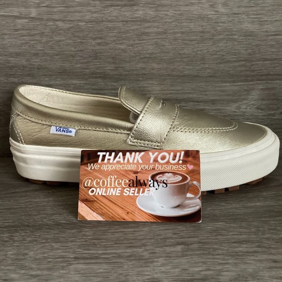Vans Style 53 Soft Leather Light Gold Marshmallow Size 5 Women's NWOB - Picture 3 of 7